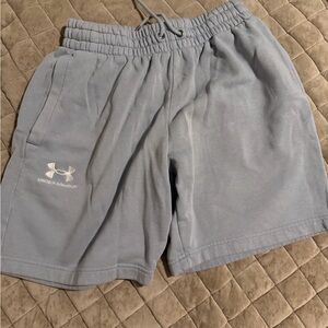 Under Armour Men's Light Blue Athletic Shorts with Logo